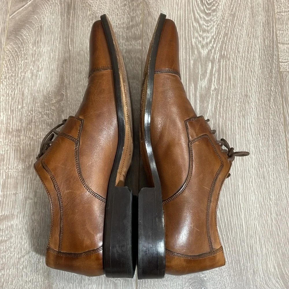J. Murphy by Johnston & Murphy Leather Novick Cap Toe Lace Up Oxford Shoes 11.5M